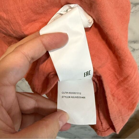 NEW Billabong Perfect Paradise Dress Chic Coral Mini Dress with Puff Sleeves S - Picture 9 of 13